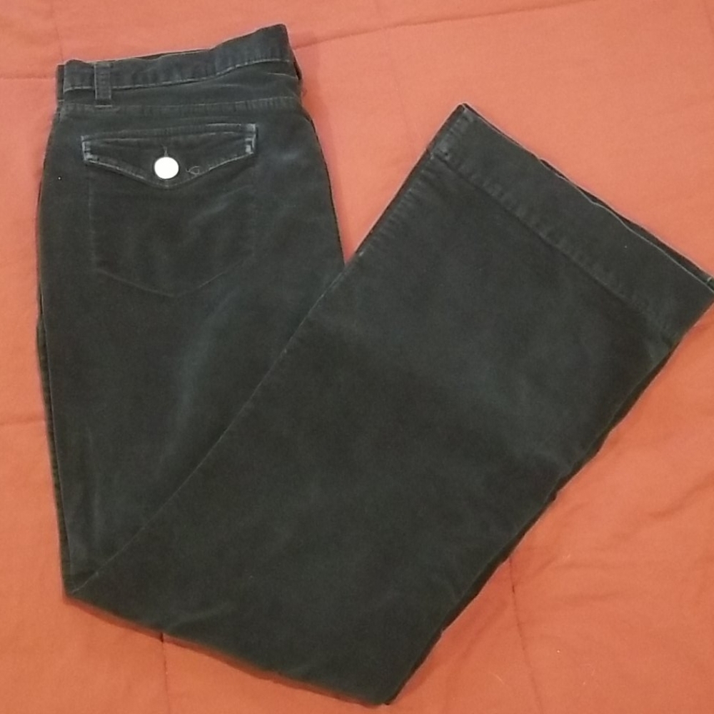 Black velvet pants